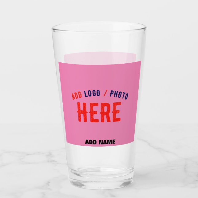 STYLISH MODERN CUSTOMIZABLE PINK VERIFIED BRANDED GLASS (Front)