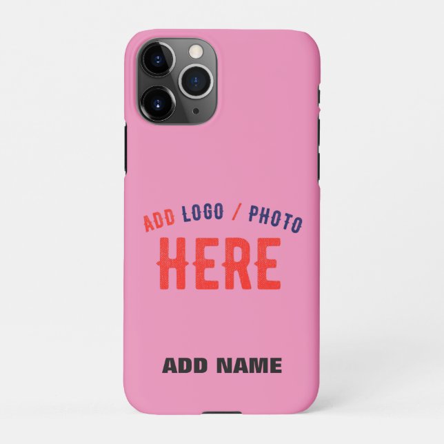 STYLISH MODERN CUSTOMIZABLE PINK VERIFIED BRANDED iPhone CASE (Back)