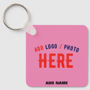 STYLISH MODERN CUSTOMIZABLE PINK VERIFIED BRANDED KEYCHAIN