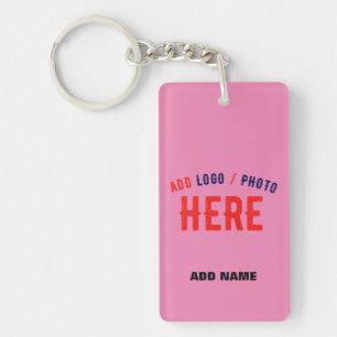 STYLISH MODERN CUSTOMIZABLE PINK VERIFIED BRANDED KEYCHAIN