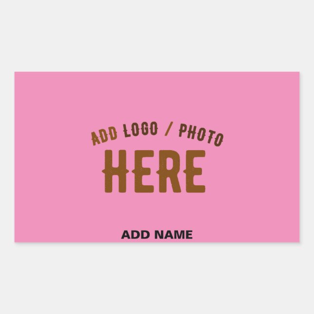 STYLISH MODERN CUSTOMIZABLE PINK VERIFIED BRANDED STICKER (Front)
