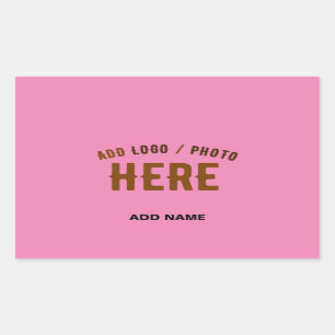 STYLISH MODERN CUSTOMIZABLE PINK VERIFIED BRANDED STICKER