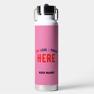 STYLISH MODERN CUSTOMIZABLE PINK VERIFIED BRANDED WATER BOTTLE
