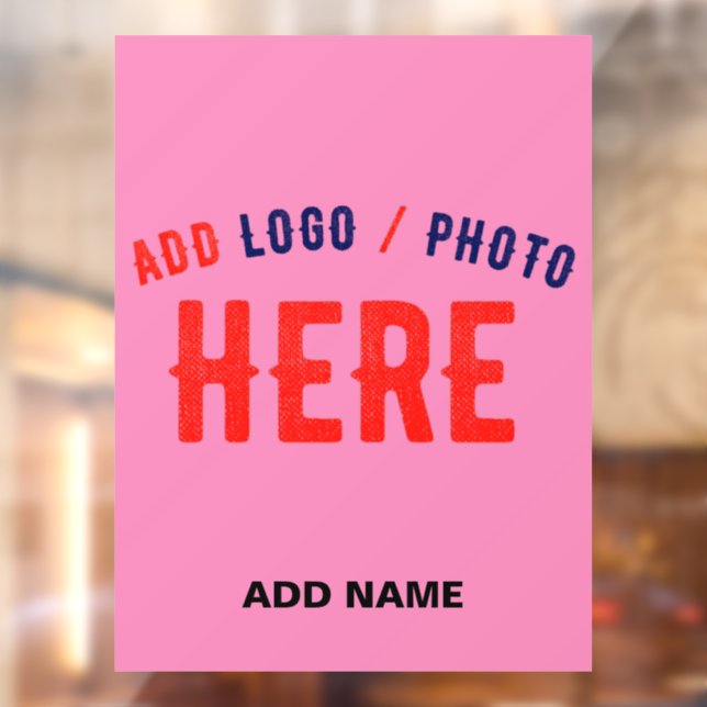 STYLISH MODERN CUSTOMIZABLE PINK VERIFIED BRANDED WINDOW CLING (Sheet 2)