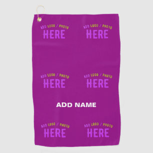 STYLISH MODERN CUSTOMIZABLE PURPLE VERIFIED BRAND GOLF TOWEL