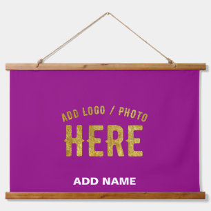 STYLISH MODERN CUSTOMIZABLE PURPLE VERIFIED BRAND HANGING TAPESTRY