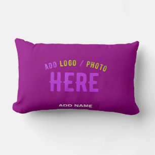 STYLISH MODERN CUSTOMIZABLE PURPLE VERIFIED BRAND LUMBAR PILLOW