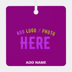 STYLISH MODERN CUSTOMIZABLE PURPLE VERIFIED BRAND METAL ORNAMENT