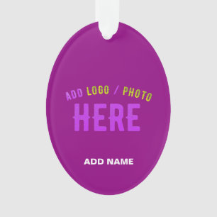 STYLISH MODERN CUSTOMIZABLE PURPLE VERIFIED BRAND ORNAMENT