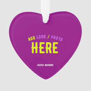 STYLISH MODERN CUSTOMIZABLE PURPLE VERIFIED BRAND ORNAMENT