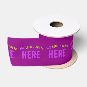 STYLISH MODERN CUSTOMIZABLE PURPLE VERIFIED BRAND SATIN RIBBON