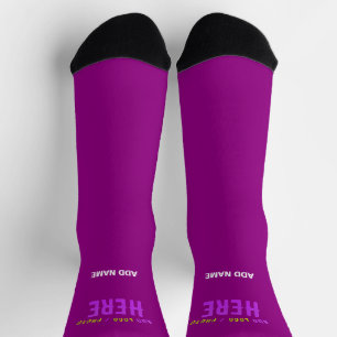 STYLISH MODERN CUSTOMIZABLE PURPLE VERIFIED BRAND SOCKS