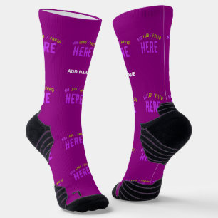 STYLISH MODERN CUSTOMIZABLE PURPLE VERIFIED BRAND SOCKS