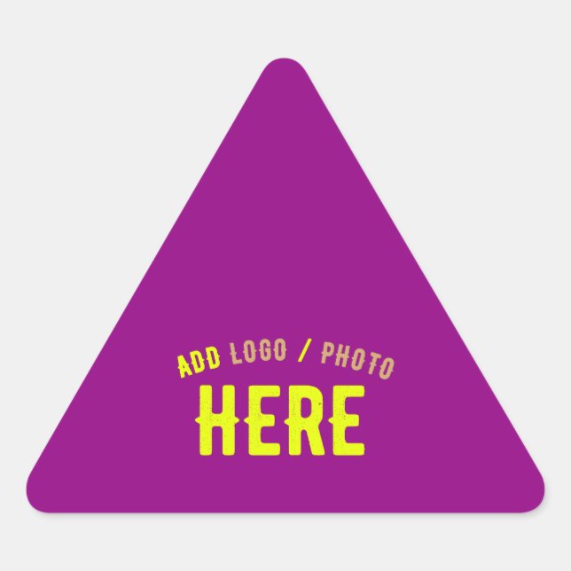 STYLISH MODERN CUSTOMIZABLE PURPLE VERIFIED BRAND TRIANGLE STICKER (Front)