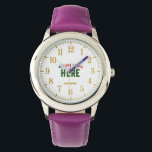 STYLISH MODERN CUSTOMIZABLE PURPLE VERIFIED BRAND WATCH<br><div class="desc">THIS IS A DESIGN FITTING FOR EVERYONE.YOU CAN CHANGE, RESIZE OR ADD LOGO, PHOTO, TEXT AND COLOURS THE WAY YOU LIKE.THANK YOU.</div>