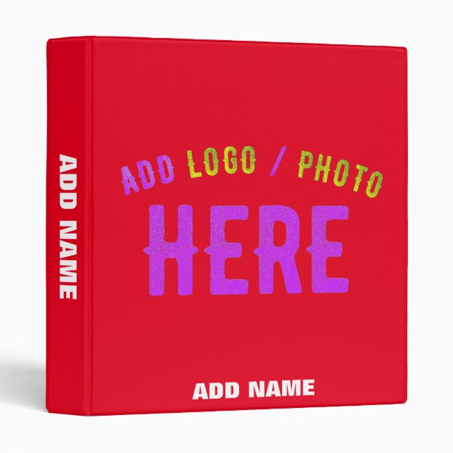 STYLISH MODERN CUSTOMIZABLE RED VERIFIED BRANDED BINDER (Front/Spine)