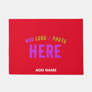 STYLISH MODERN CUSTOMIZABLE RED VERIFIED BRANDED DOORMAT