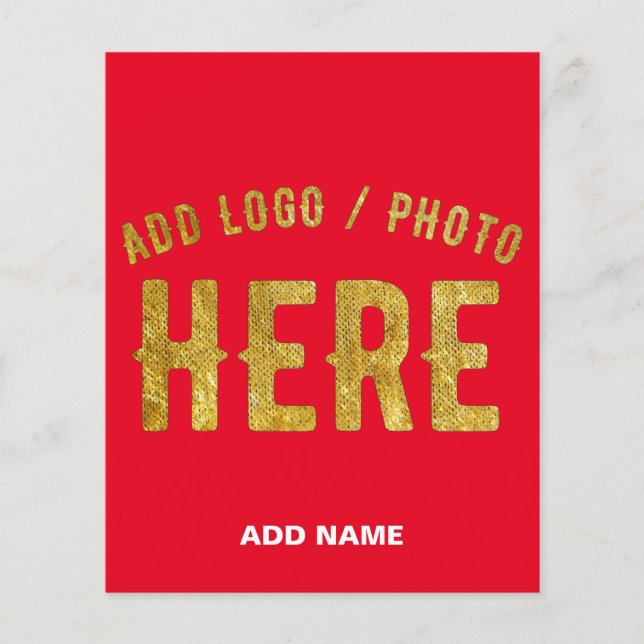 STYLISH MODERN CUSTOMIZABLE RED VERIFIED BRANDED FLYER (Front)