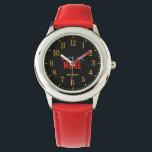 STYLISH MODERN CUSTOMIZABLE RED VERIFIED BRANDED WATCH<br><div class="desc">THIS IS A DESIGN FITTING FOR EVERYONE.YOU CAN CHANGE, RESIZE OR ADD LOGO, PHOTO, TEXT AND COLOURS THE WAY YOU LIKE.THANK YOU.</div>