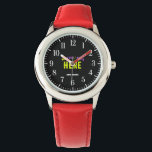 STYLISH MODERN CUSTOMIZABLE RED VERIFIED BRANDED WATCH<br><div class="desc">THIS IS A DESIGN FITTING FOR EVERYONE.YOU CAN CHANGE, RESIZE OR ADD LOGO, PHOTO, TEXT AND COLOURS THE WAY YOU LIKE.THANK YOU.</div>