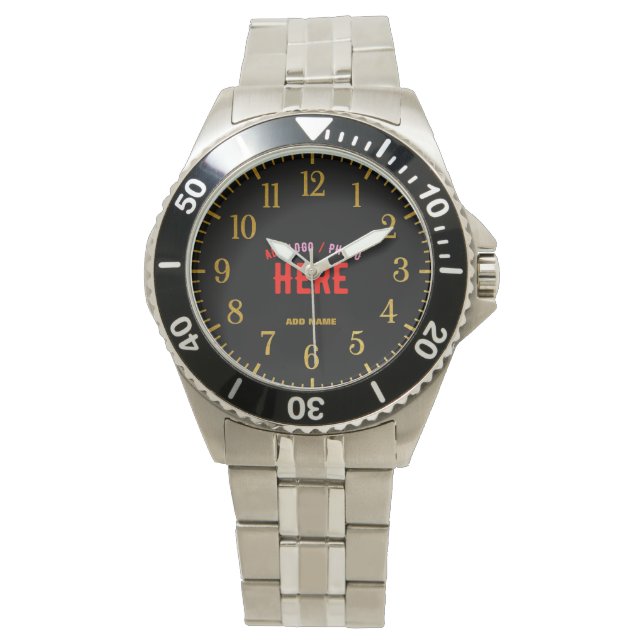STYLISH MODERN CUSTOMIZABLE SILVERY VERIFIED BRAND WATCH (Front)