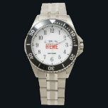 STYLISH MODERN CUSTOMIZABLE SILVERY VERIFIED BRAND WATCH<br><div class="desc">THIS IS A DESIGN FITTING FOR EVERYONE.YOU CAN CHANGE, RESIZE OR ADD LOGO, PHOTO, TEXT AND COLOURS THE WAY YOU LIKE.THANK YOU.</div>