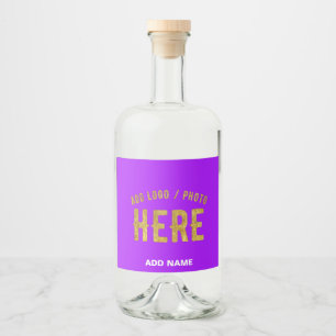 STYLISH MODERN CUSTOMIZABLE VIOLET VERIFIED BRAND LIQUOR BOTTLE LABEL
