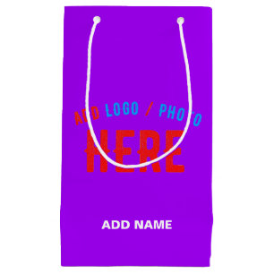 STYLISH MODERN CUSTOMIZABLE VIOLET VERIFIED BRAND SMALL GIFT BAG