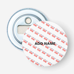 STYLISH MODERN CUSTOMIZABLE WHITE VERIFIED BRAND BOTTLE OPENER