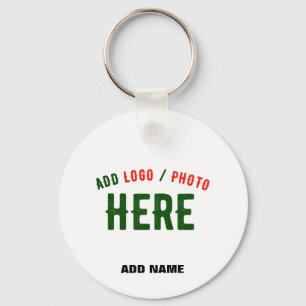 STYLISH MODERN CUSTOMIZABLE WHITE VERIFIED BRAND KEYCHAIN