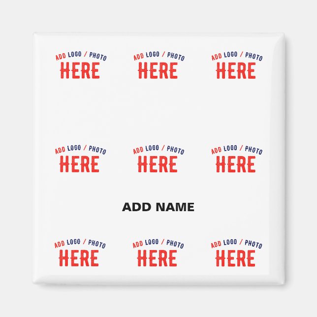 STYLISH MODERN CUSTOMIZABLE WHITE VERIFIED BRAND MAGNET (Front)