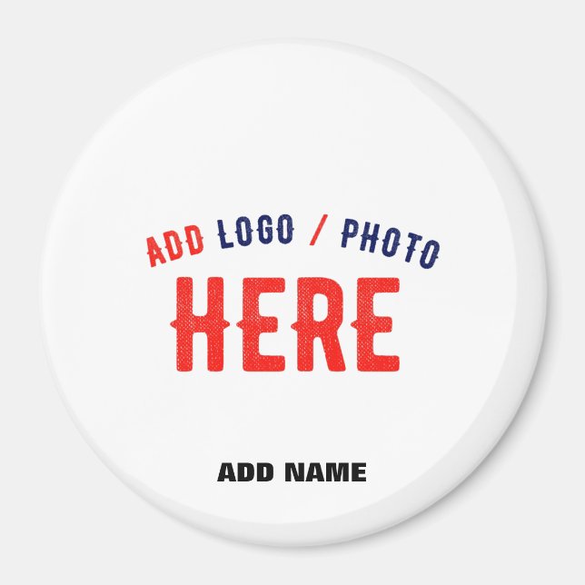 STYLISH MODERN CUSTOMIZABLE WHITE VERIFIED BRAND MAGNET (Front)
