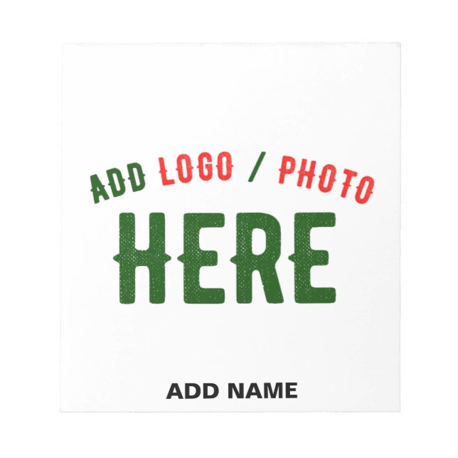 STYLISH MODERN CUSTOMIZABLE WHITE VERIFIED BRAND NOTEPAD (Front)