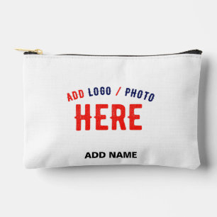 STYLISH MODERN CUSTOMIZABLE WHITE VERIFIED BRANDED ACCESSORY POUCH