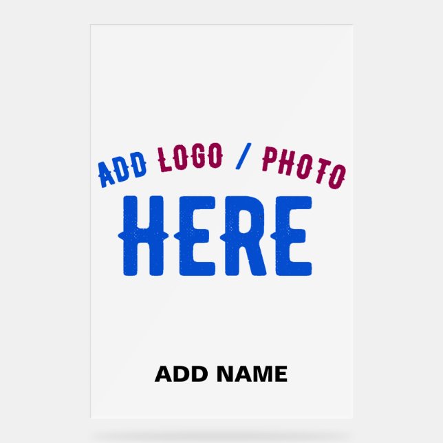 STYLISH MODERN CUSTOMIZABLE WHITE VERIFIED BRANDED ACRYLIC SIGN (Front)