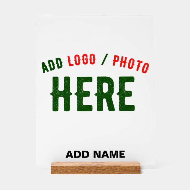 STYLISH MODERN CUSTOMIZABLE WHITE VERIFIED BRANDED ACRYLIC SIGN (Front)