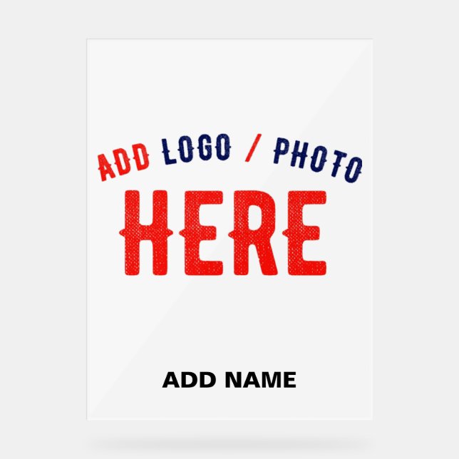 STYLISH MODERN CUSTOMIZABLE WHITE VERIFIED BRANDED ACRYLIC SIGN (Front)