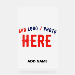 STYLISH MODERN CUSTOMIZABLE WHITE VERIFIED BRANDED ACRYLIC SIGN