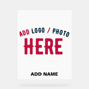 STYLISH MODERN CUSTOMIZABLE WHITE VERIFIED BRANDED ACRYLIC SIGN