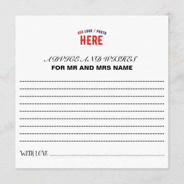 STYLISH MODERN CUSTOMIZABLE WHITE VERIFIED BRANDED ADVICE CARD (Front)