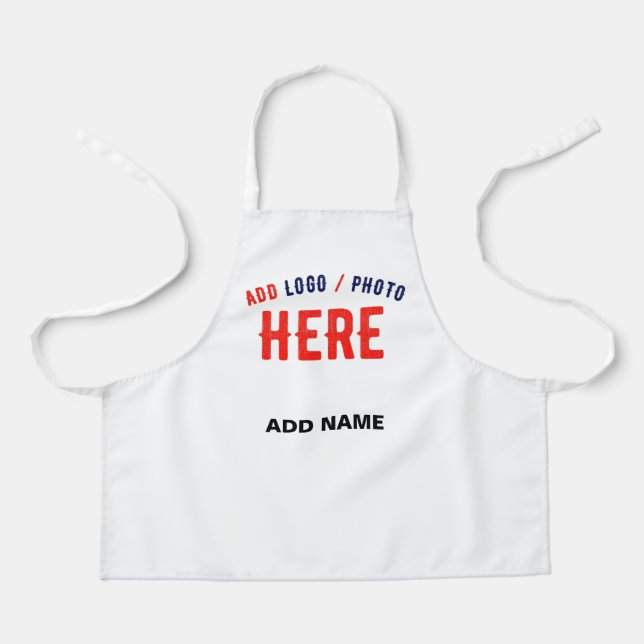 STYLISH MODERN CUSTOMIZABLE WHITE VERIFIED BRANDED APRON (Front)