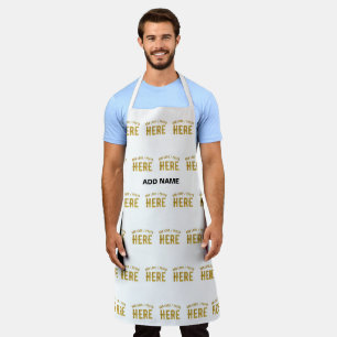 STYLISH MODERN CUSTOMIZABLE WHITE VERIFIED BRANDED APRON