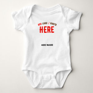 STYLISH MODERN CUSTOMIZABLE WHITE VERIFIED BRANDED BABY BODYSUIT
