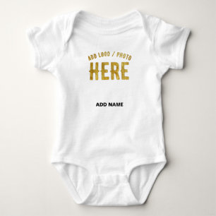 STYLISH MODERN CUSTOMIZABLE WHITE VERIFIED BRANDED BABY BODYSUIT