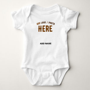 STYLISH MODERN CUSTOMIZABLE WHITE VERIFIED BRANDED BABY BODYSUIT