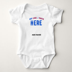 STYLISH MODERN CUSTOMIZABLE WHITE VERIFIED BRANDED BABY BODYSUIT