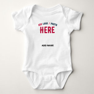 STYLISH MODERN CUSTOMIZABLE WHITE VERIFIED BRANDED BABY BODYSUIT