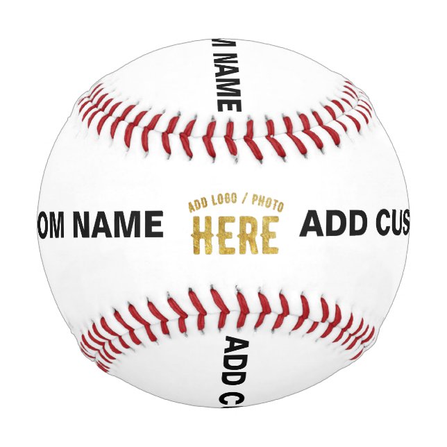 STYLISH MODERN CUSTOMIZABLE WHITE VERIFIED BRANDED BASEBALL (Front)