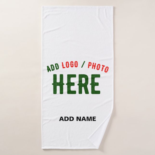 STYLISH MODERN CUSTOMIZABLE WHITE VERIFIED BRANDED BATH TOWEL (Bath Towel)