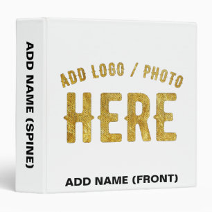 STYLISH MODERN CUSTOMIZABLE WHITE VERIFIED BRANDED BINDER